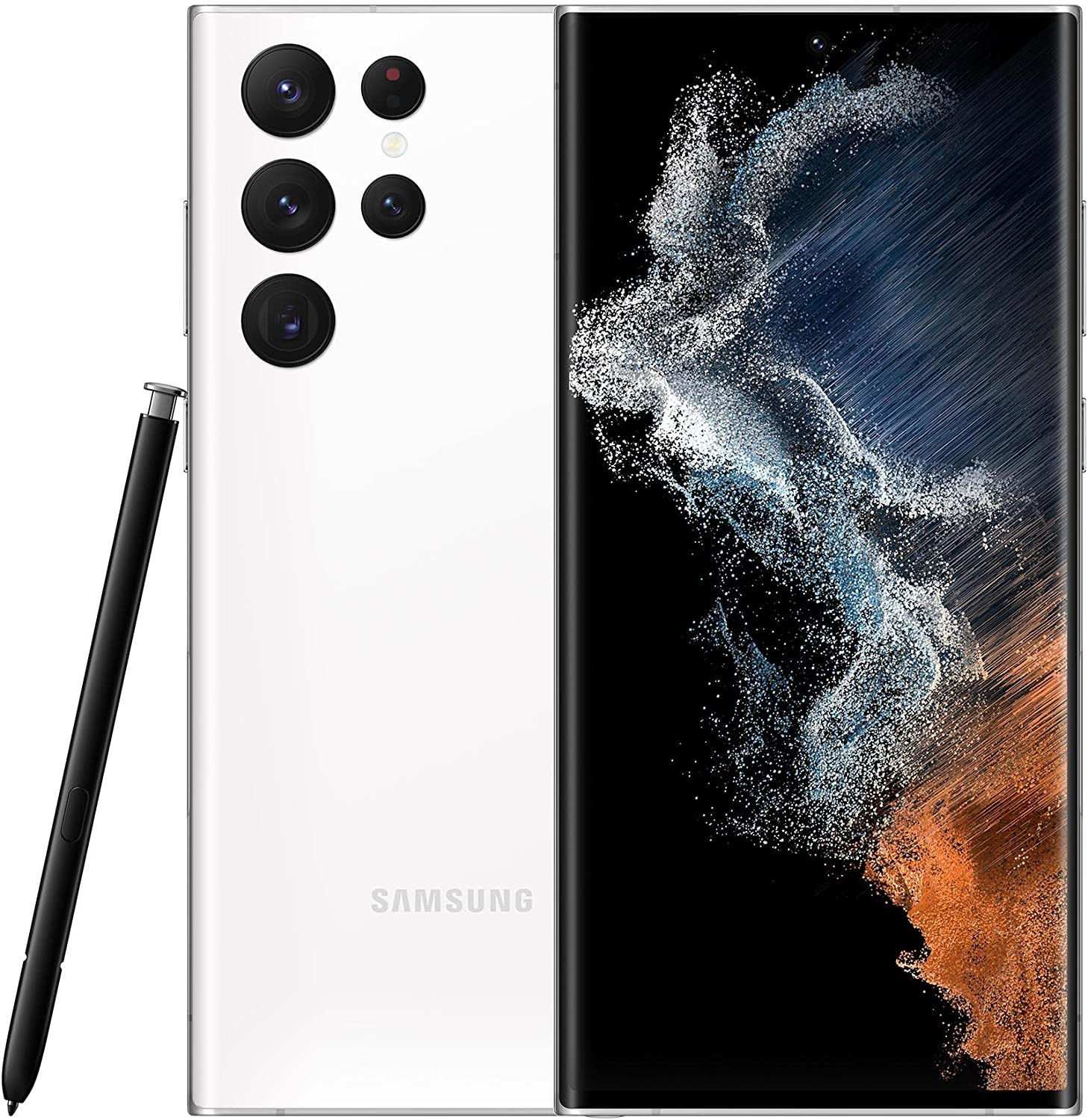 Samsung Galaxy S22 Ultra Smartphone, Factory Unlocked Android Phone, 512GB, 8K Camera and Video, Brightest Display, S Pen, Long Battery Life, 4nm Fast Processor, US Version, Phantom White