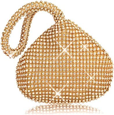 Mogor Women's Triangle Shiny Shiny Purse Crown Box Clutch Dinner Luxury Bag